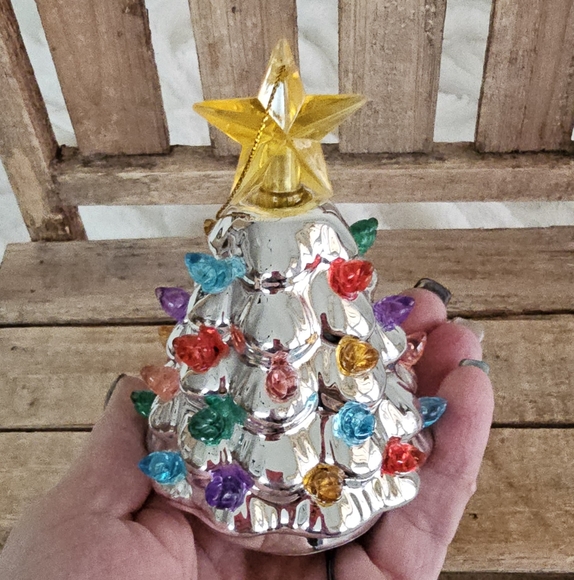 Mr. Christmas Silver Nostalgic Tree Ceramic Timer LED...